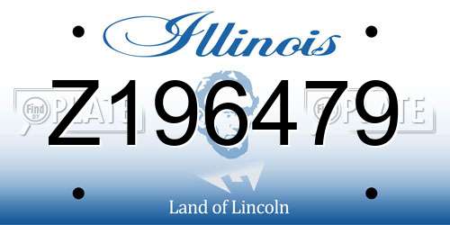 Z196479 Illinois License Plate
