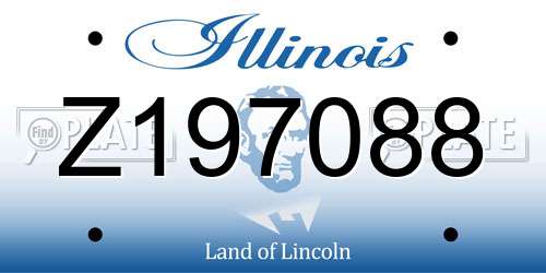 Z197088 Illinois License Plate