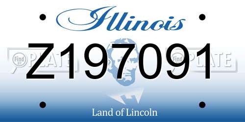 Z197091 Illinois License Plate