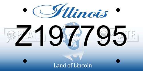 Z197795 Illinois License Plate