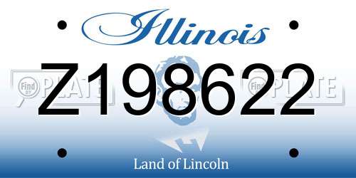 Z198622 Illinois License Plate