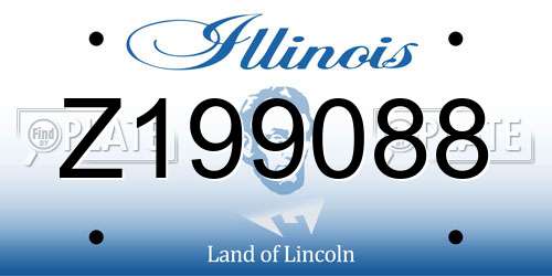 Z199088 Illinois License Plate
