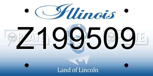 Z199509 Illinois License Plate