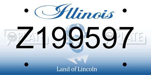 Z199597 Illinois License Plate