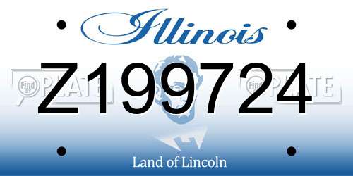 Z199724 Illinois License Plate