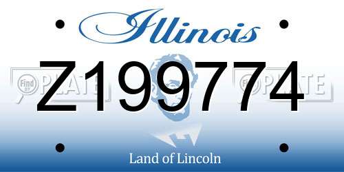 Z199774 Illinois License Plate