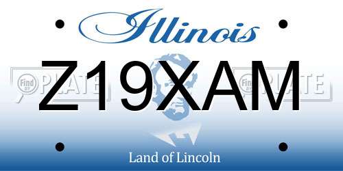 Z19XAM Illinois License Plate