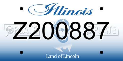 Z200887 Illinois License Plate