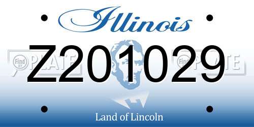 Z201029 Illinois License Plate
