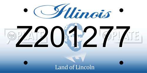 Z201277 Illinois License Plate