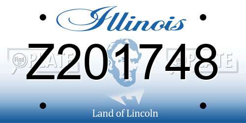 Z201748 Illinois License Plate