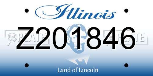 Z201846 Illinois License Plate