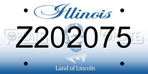 Z202075 Illinois License Plate