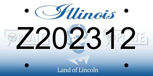 Z202312 Illinois License Plate