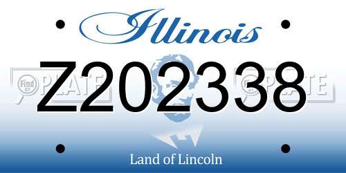 Z202338 Illinois License Plate