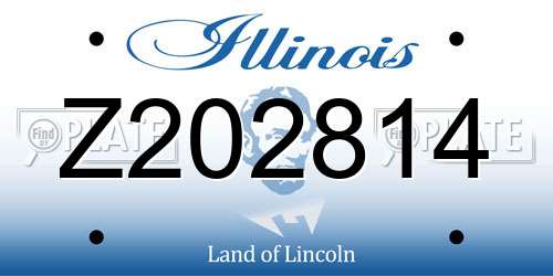 Z202814 Illinois License Plate