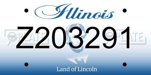 Z203291 Illinois License Plate