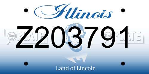 Z203791 Illinois License Plate
