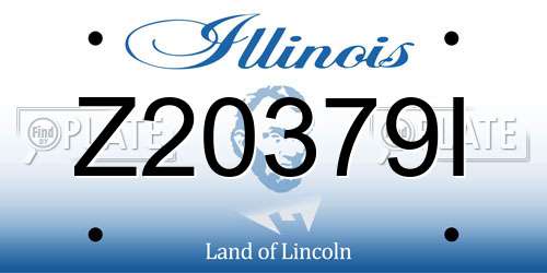 Z20379I Illinois License Plate
