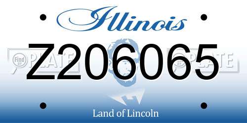Z206065 Illinois License Plate