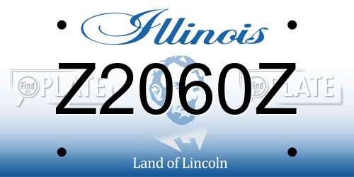 Z2060Z Illinois License Plate