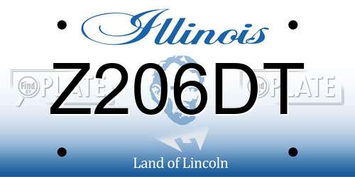 Z206DT Illinois License Plate
