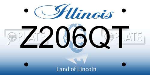Z206QT Illinois License Plate