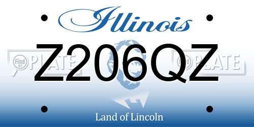 Z206QZ Illinois License Plate