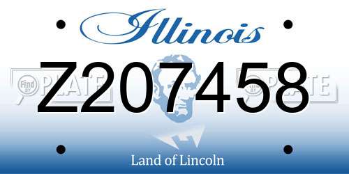 Z207458 Illinois License Plate