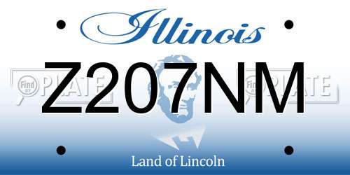 Z207NM Illinois License Plate