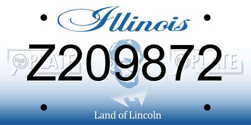 Z209872 Illinois License Plate