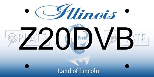 Z20DVB Illinois License Plate