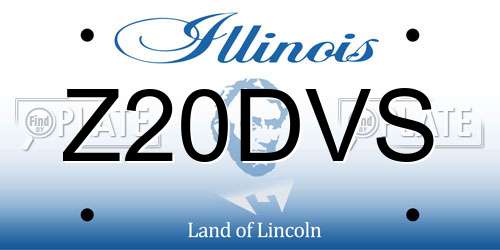 Z20DVS Illinois License Plate