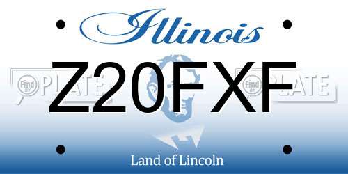 Z20FXF Illinois License Plate