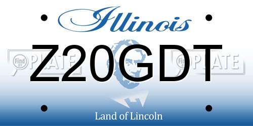 Z20GDT Illinois License Plate
