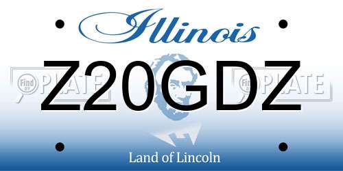 Z20GDZ Illinois License Plate