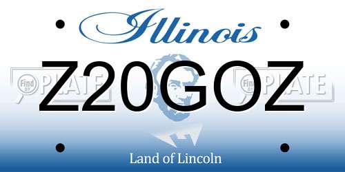 Z20GOZ Illinois License Plate