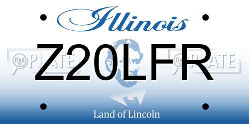 Z20LFR Illinois License Plate