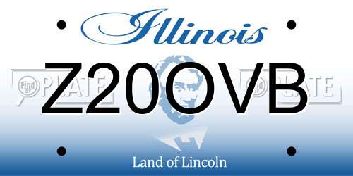 Z20OVB Illinois License Plate