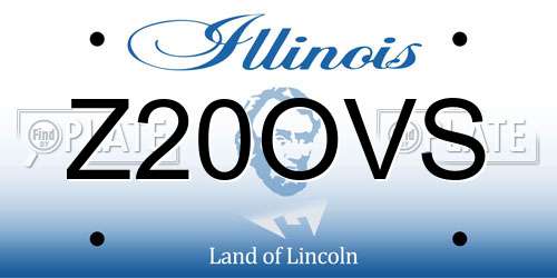 Z20OVS Illinois License Plate