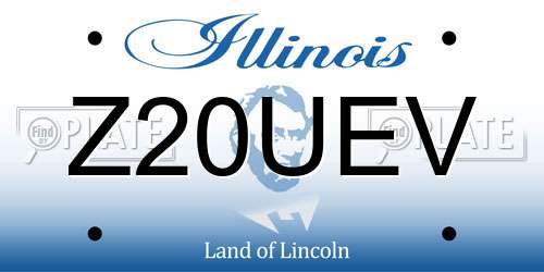 Z20UEV Illinois License Plate