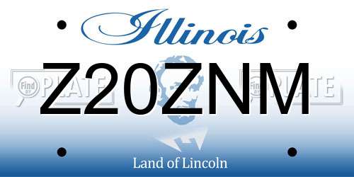 Z20ZNM Illinois License Plate
