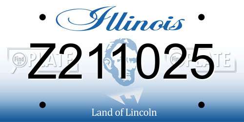 Z211025 Illinois License Plate