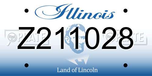 Z211028 Illinois License Plate