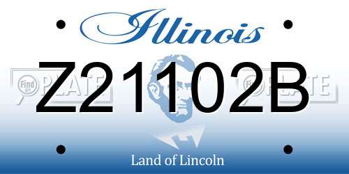 Z21102B Illinois License Plate