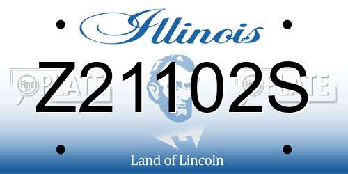 Z21102S Illinois License Plate