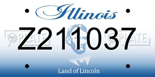 Z211037 Illinois License Plate