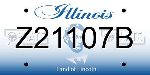 Z21107B Illinois License Plate