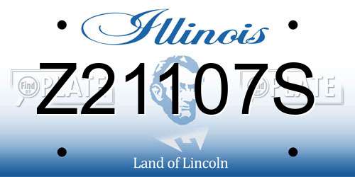 Z21107S Illinois License Plate