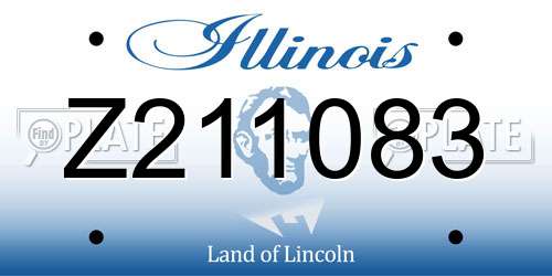 Z211083 Illinois License Plate